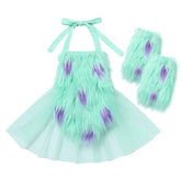 Monsters Inc Sullivan Fuzzy Fur Costume Set with Leg Warmers.